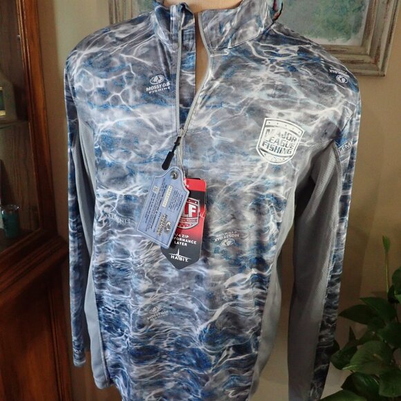 Habit Performance Major League Fishing Jersey Men's Size L Mossy Oak UPF 40+ NWT - Picture 1 of 7